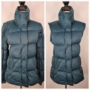 Athleta Limber Down Jacket Womens Small Convertible Puffer 2 In 1 Vest Jacket